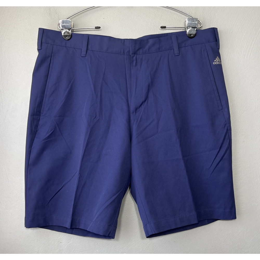 Adidas Shorts Mens Size 38 Blue Preppy Sporty Golf Tech Performance Waist 39
